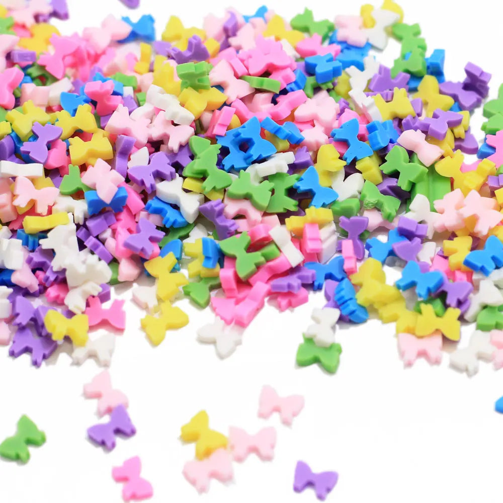 Colorful Clay Materials Bow Sprinkles Bowtie Slime Decoration