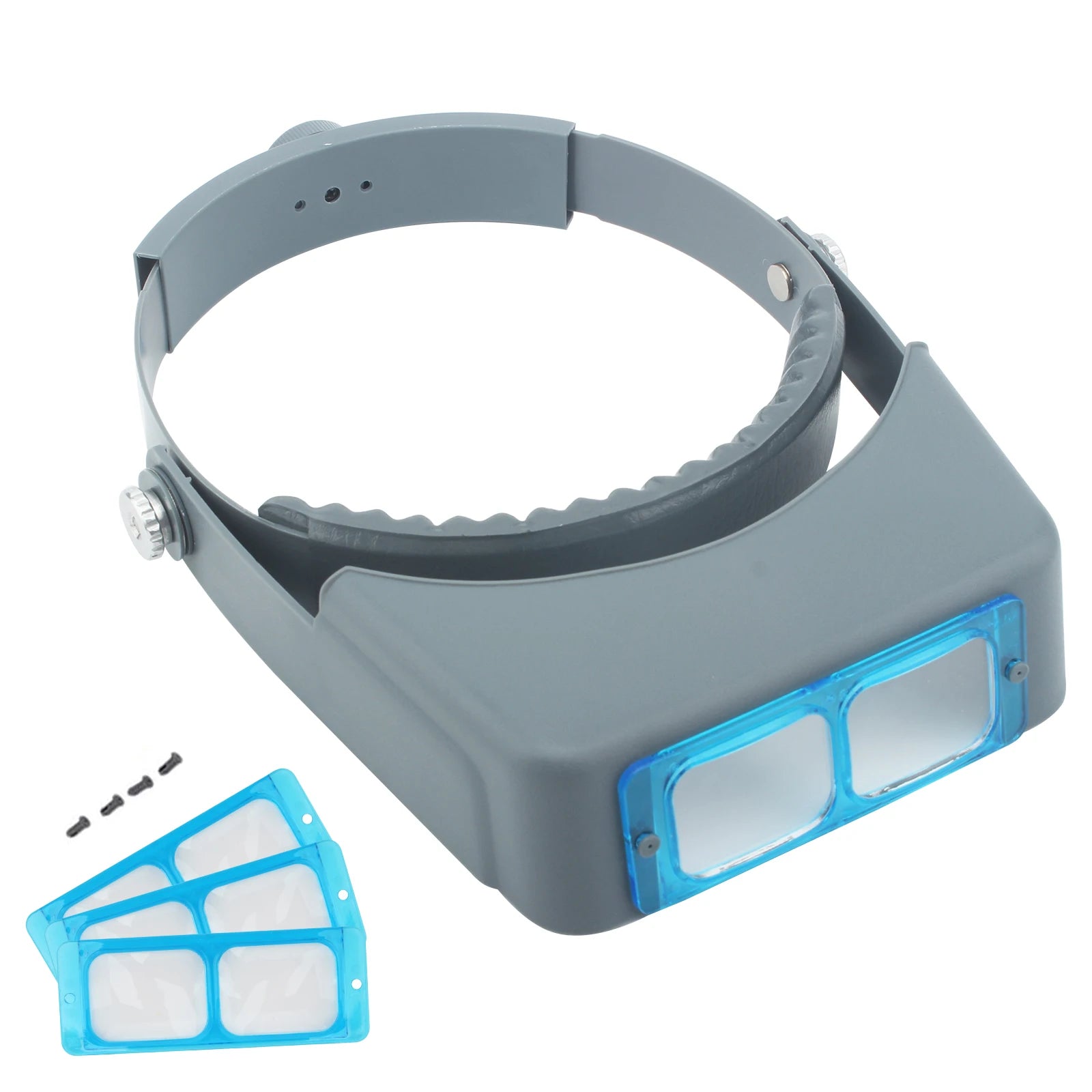 Auble Model 0233 Headband Binocular Jewelry Magnifier Double Lens Metal 4 Magnifications Head-Mounted Jewelers Tool