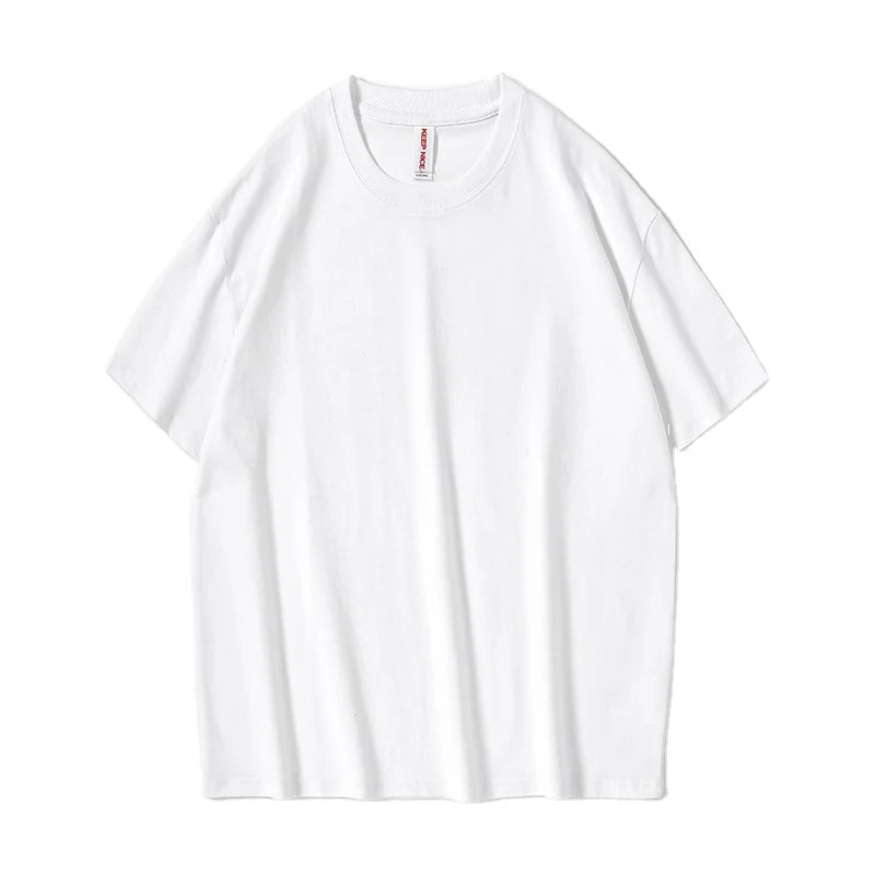 Summer Short Sleeve T Shirt OEM Manufactures Custom Logo Printed Uniform Solid Color Blank Plain Cotton Tshirt Men's T-shirts