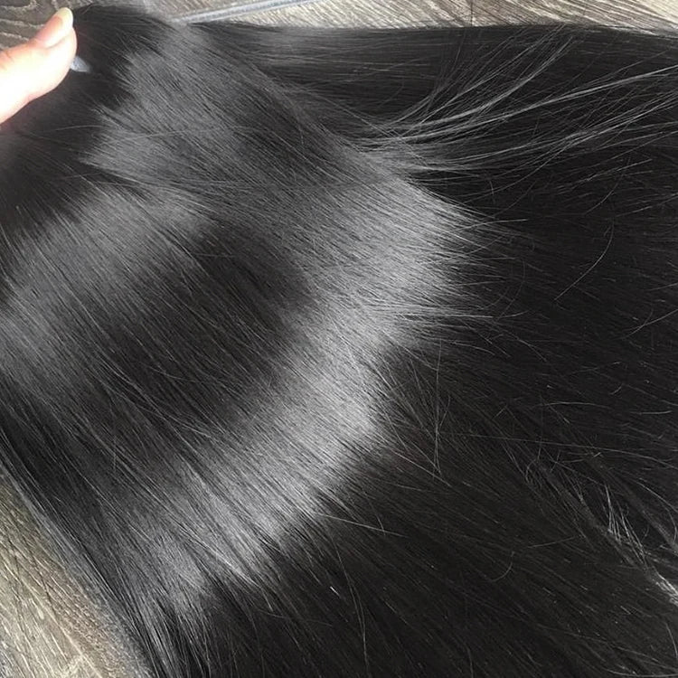 Drop Shipping Factory Wholesale Straight Bone Single Donor Unprocessed Human Hair Raw Indian Hair Bundle Vendors