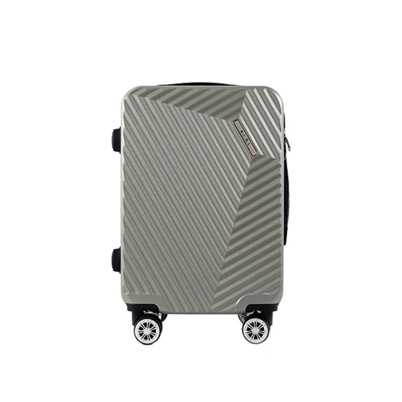Custom Logo Fashionable Luxury HardShell Double Zipper Aluminum Trolley 4-Wheel 360 Rotation ABS Suitcase Luggage Combination