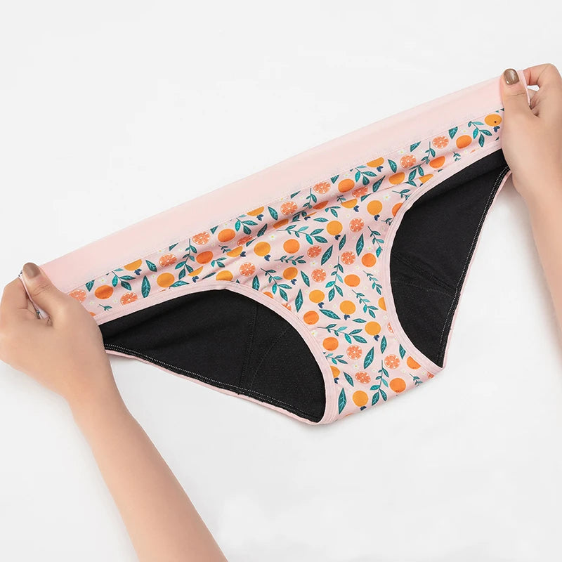 Menstrual for Period Panties Low-Rise for Culotte Menstruelle Calzones 5 Layer Organic Cotton Leakproof Underwear Plain Dyed