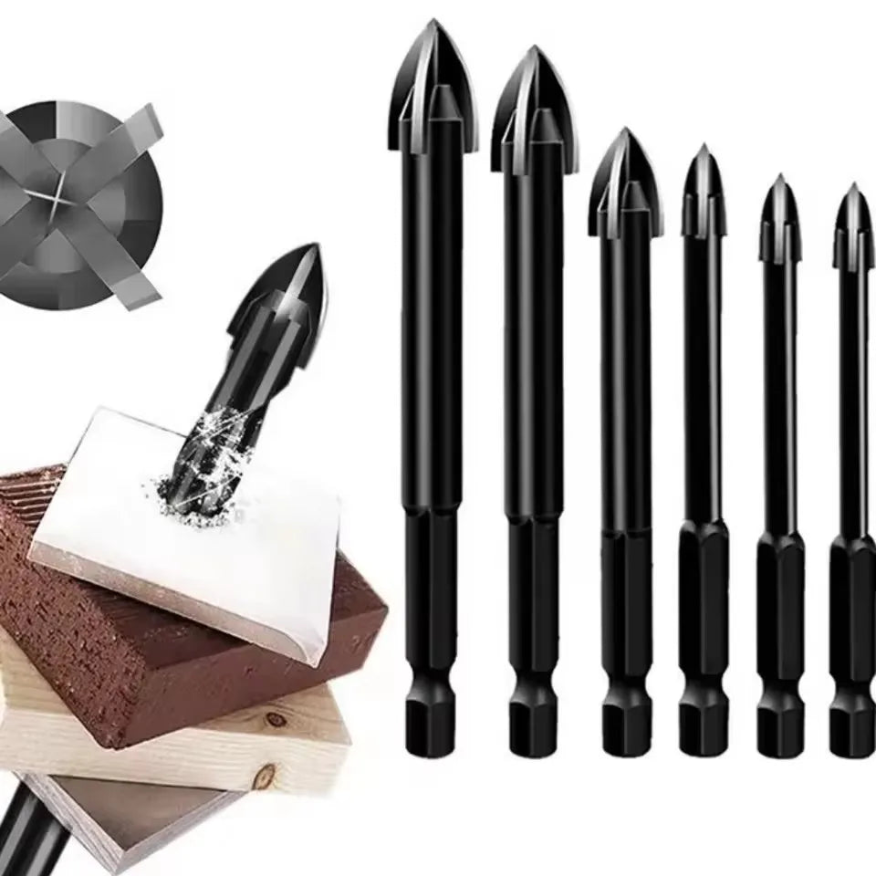1PC Concrete Drill Bit 3 To12 mm Masonry Drill Bits Carbide Tip Best for Wall Mirror and Ceramic Tile on Concrete and Brick W