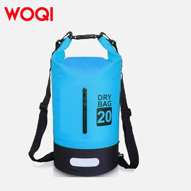 WOQI 5l 10l 20l 30l 40l PVC ultra Light Folding Kayak Swimming Roll Top Bag Waterproof Dry Bag