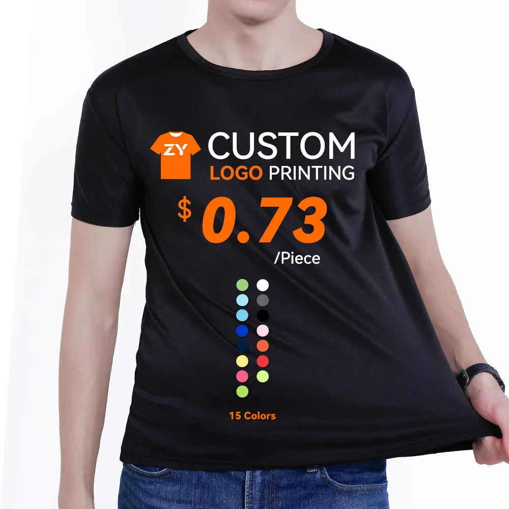 ZYtshirt Customised Blank Unisex Tee Plain T-shirt Cotton t Shirt Design LOGO DTF DTG Screen Print Tshirt Custom Tshirt Print