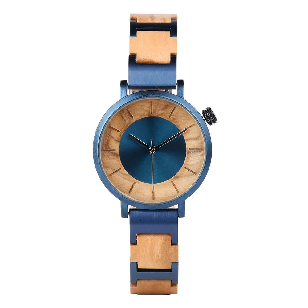 OEM Classic Quartz Minimalist Wooden Watches Vintage 316L Stainless Steel 2 Years CE ROHS Certification Miyota for Couples Me