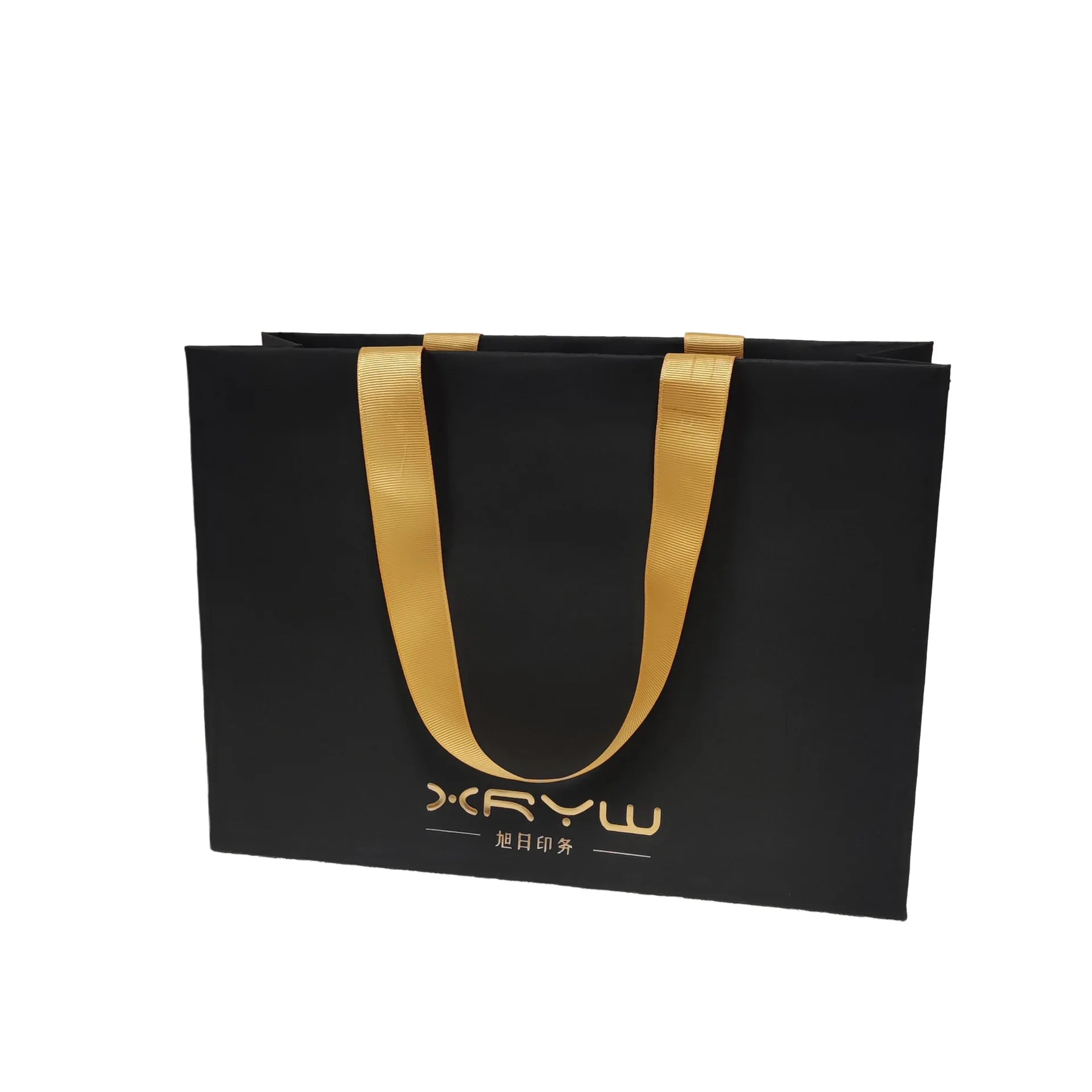 High-end Paper Bag Custom Clothing Store Thick Tote Bag Custom logo Special Paper Hot Gold Tote Bag