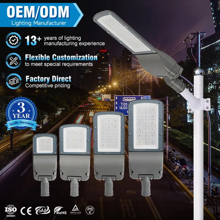 COVEDA Hot Sale AC 85-265V Highway Road Light Waterproof 50W 100W 150W 200W Outdoor IP66 LED Street Lamp High CRI 80 180 Beam