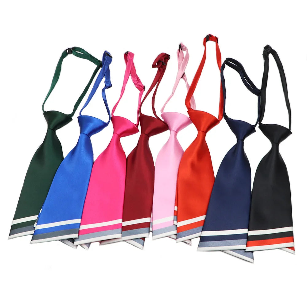 Fashion Women Tie Lady Professional Uniform Shirt Collar Neckties Female College Student Bank Hotel Staff Black Navy Red Bowt