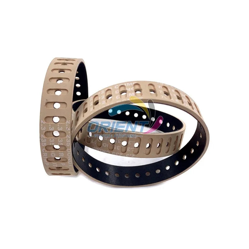 Difference Color 235x16mm 235*16mm 32 Holes Suction Slowdown Belt P8147382 Slow Down Belt for KBA Rapida With Grooves