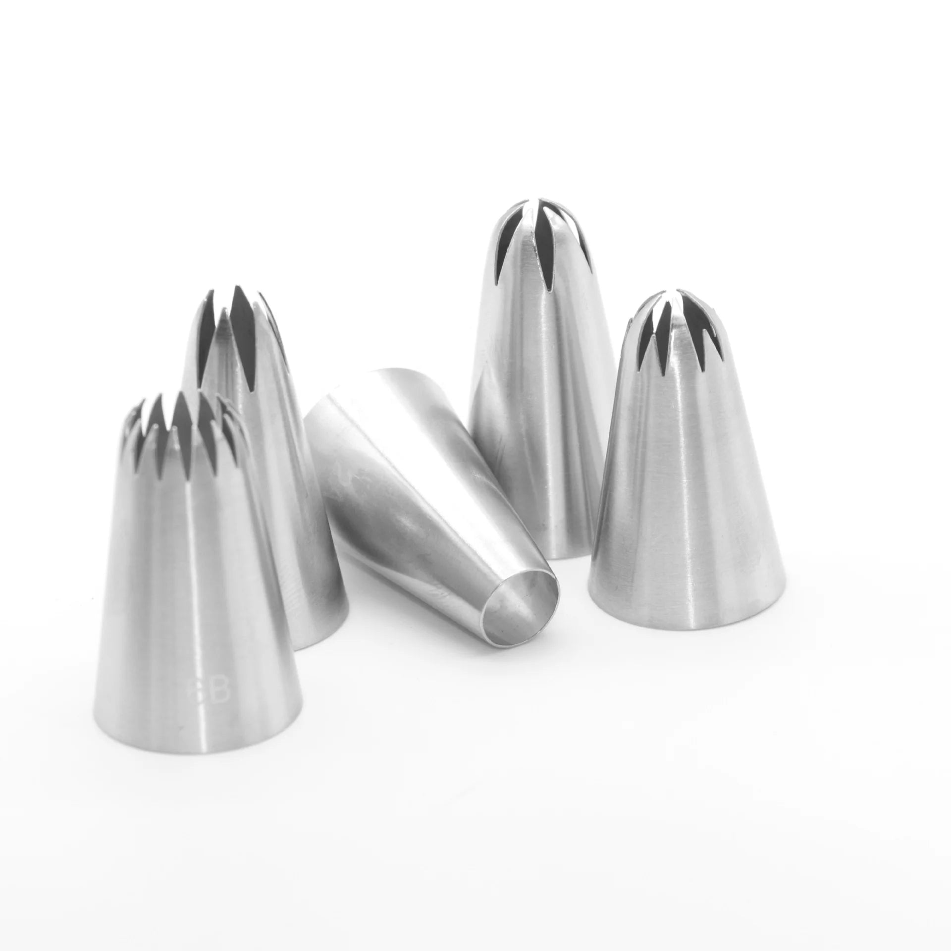 Cream Piping Nozzles 2F 2A 2D 1M 6B Cake Decorating Tools Seamless 304 Stainless Steel Eco-Friendly Customizable Medium Bean