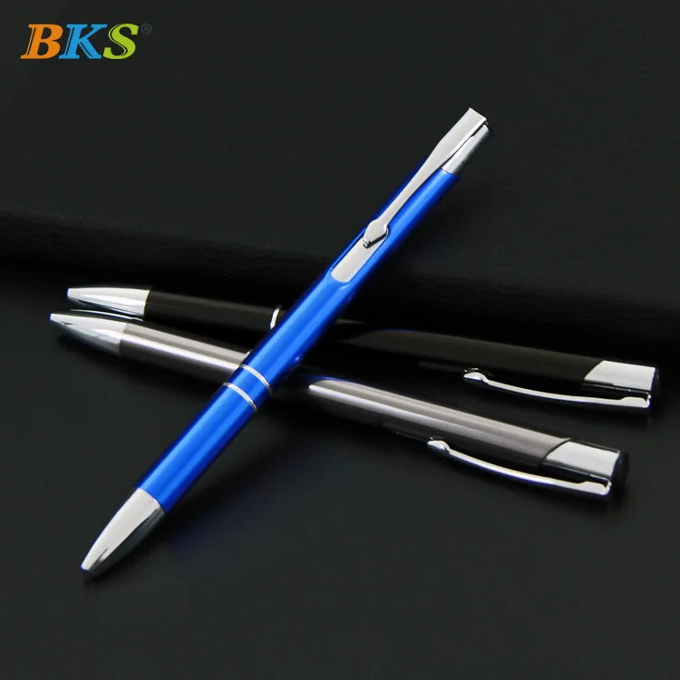 BKS Top Sell Factory Direct Business Economical Christmas Gift Metal Ballpoint Pens 1.0mm with Customized Logo