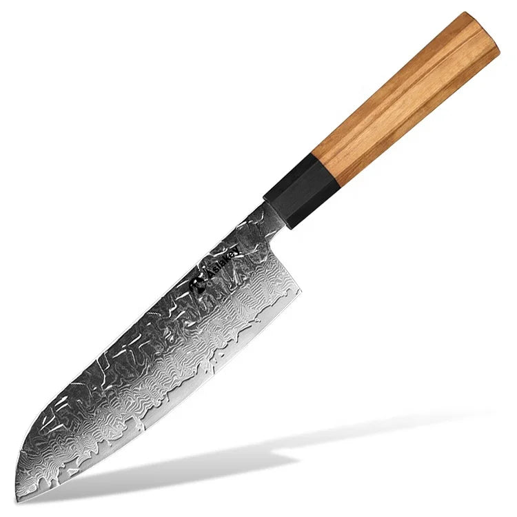 Professional Kiritsuke Chef's Damascus Vg-10 Knife Japonesa Sukenari Damast Gyuto Kitchen Knives