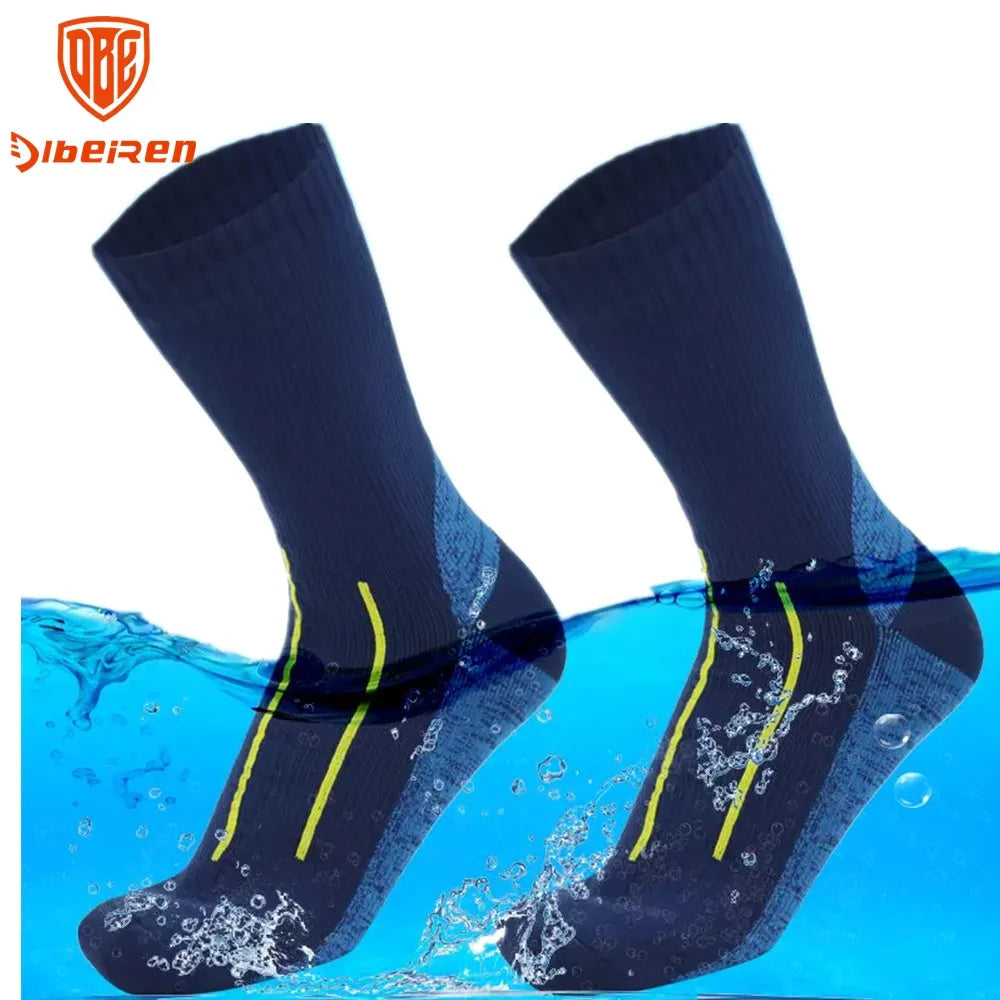 DIBEIREN Professional Custom Unisex Cotton Athletic Sports Socks Thick Non-slip Crew Waterproof Breathable Eco-Friendly Jacqu