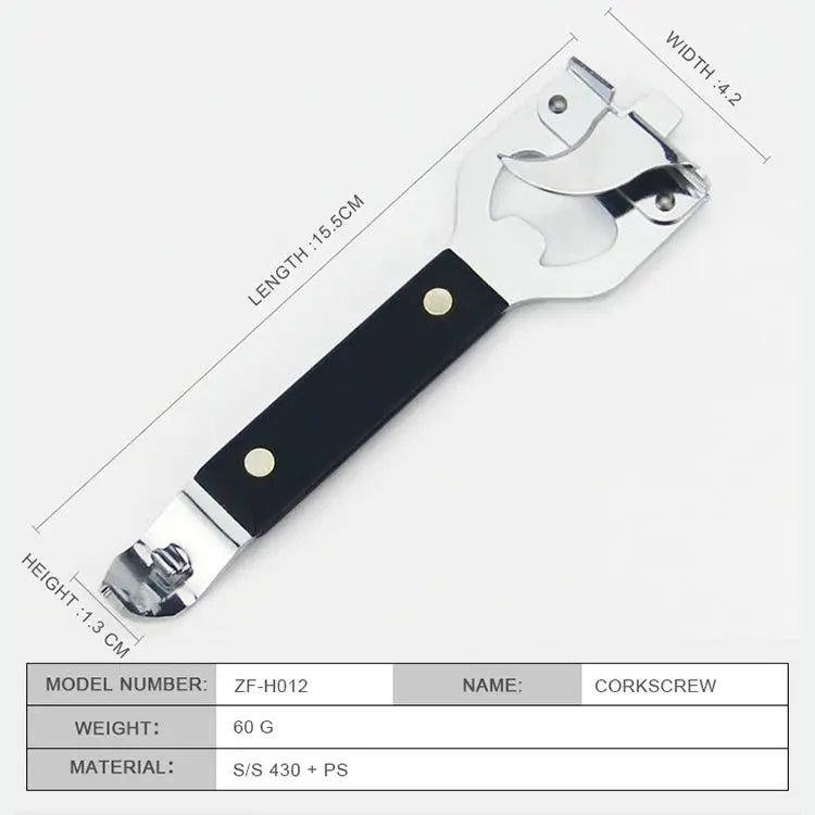 Custom Stainless Steel 4-in-1 Manual Can Opener for Promotional Gifts Eco-Friendly