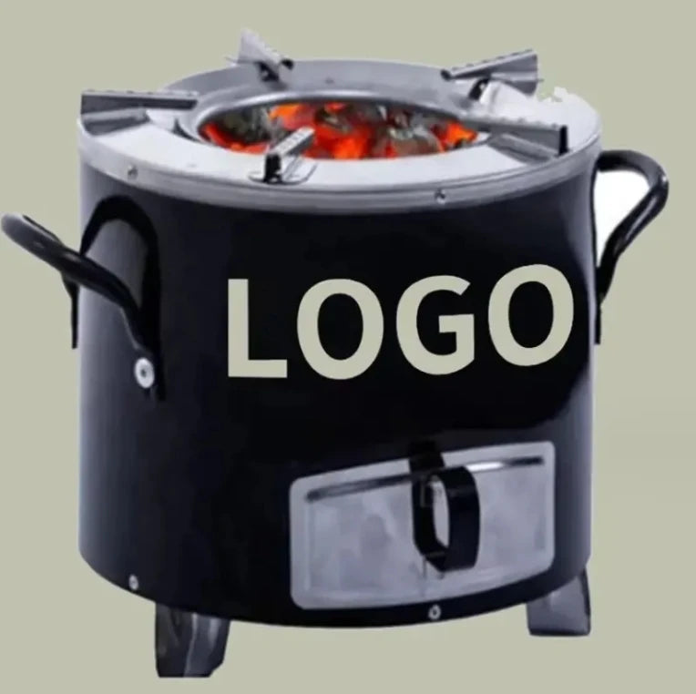 Hot Sale Stainless Steel Household Wood Stove Multifunctional Cook Stove Outdoor Camping Wood Stove BBQ Outdoor Grill