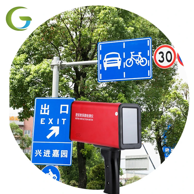 Portable Handheld 4.3 Inch High Brightness LCD Retro Reflective Meter Capacitive High Precision Road Traffic Signs