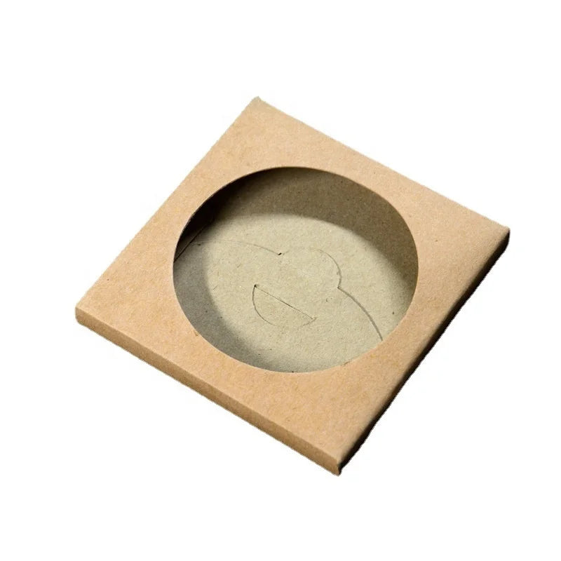 Round and Square Ceramic Coaster Paper Box Hexagon Kraft Paper Packing Case for Sublimation Coaster Blanks