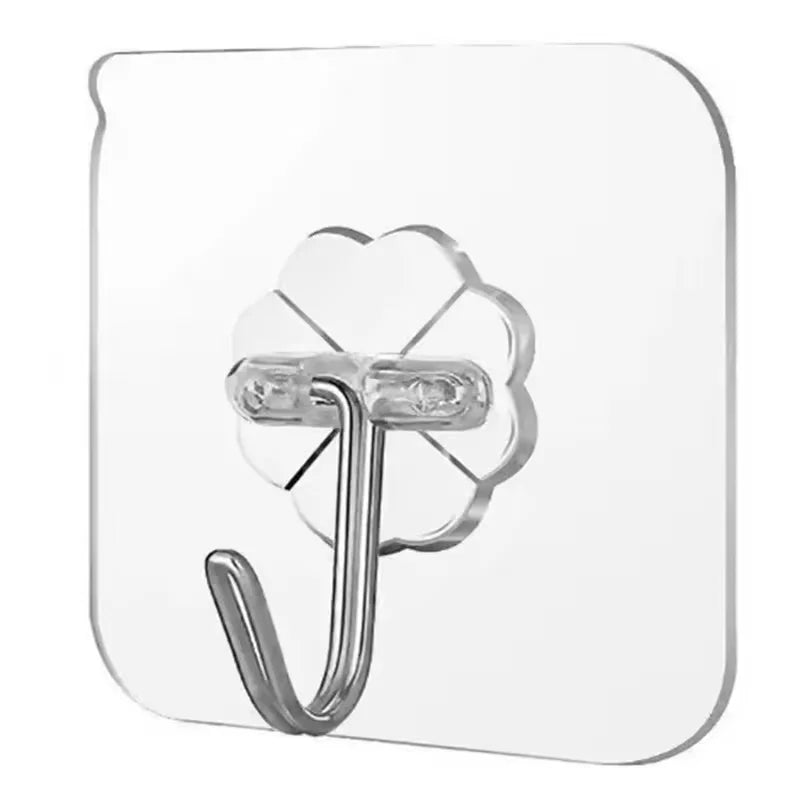 Large Adhesive Hooks for Hanging Heavy Duty Wall Hooks Self Adhesive Towel Coat Hooks Waterproof Transparent Hook