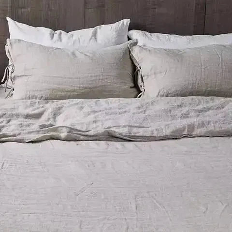 100% Natural Linen Bed Sheet Set Soft Hot Sale Linen Sheets Queen Set