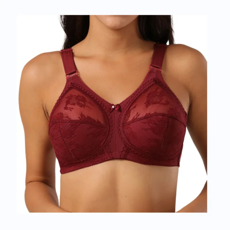 Women's Plus Size Full Coverage Ultimate Lift and Support Wire Free Bra Plus Size Bra