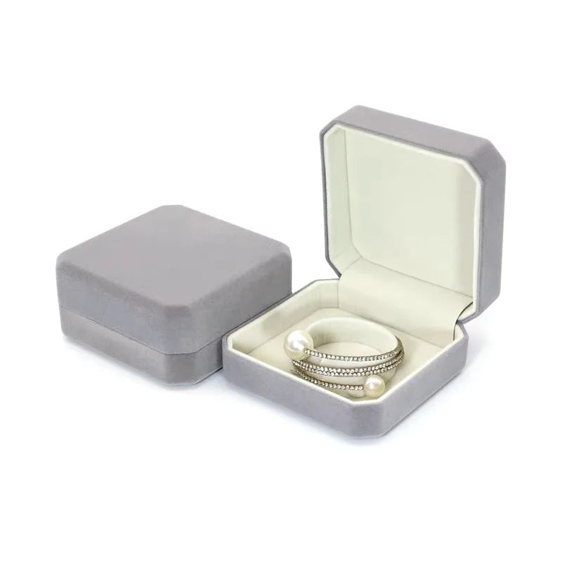 Customized Luxury High Quality Bracelet Box Earring Ring Necklace Jewelry Box Velvet Bracelet Box