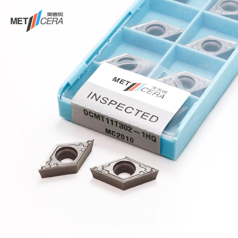 METCERA OEM CNC High Quality Lathe Carbide Cermet Inserts Ti(CN) Coating HRA92.5 Hardness DCMT Series 11T302/11T304/1HQ-MC201