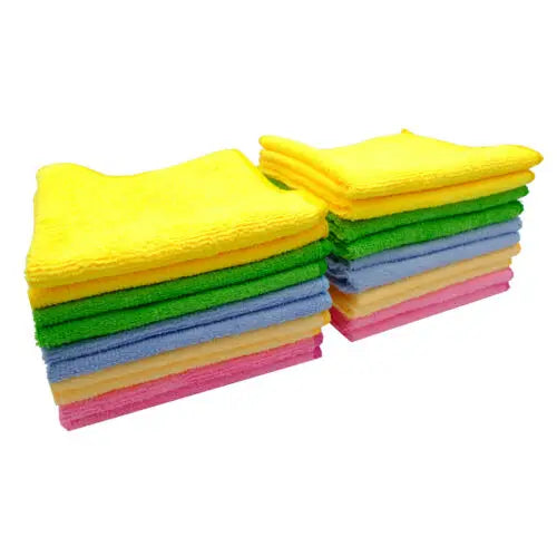16 Inch Square Super Absorbent Quick Dry Microfiber Cleaning Cloths Woven Technique for Home and Auto Cleaning Towel
