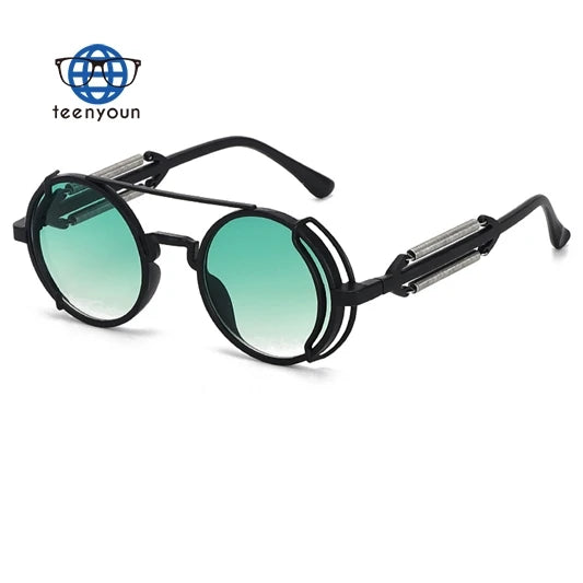 Teenyoun Steampunk Vintage Round Shape Sunglasses Latest Sunglasses for Women Men 2024 Wholesale