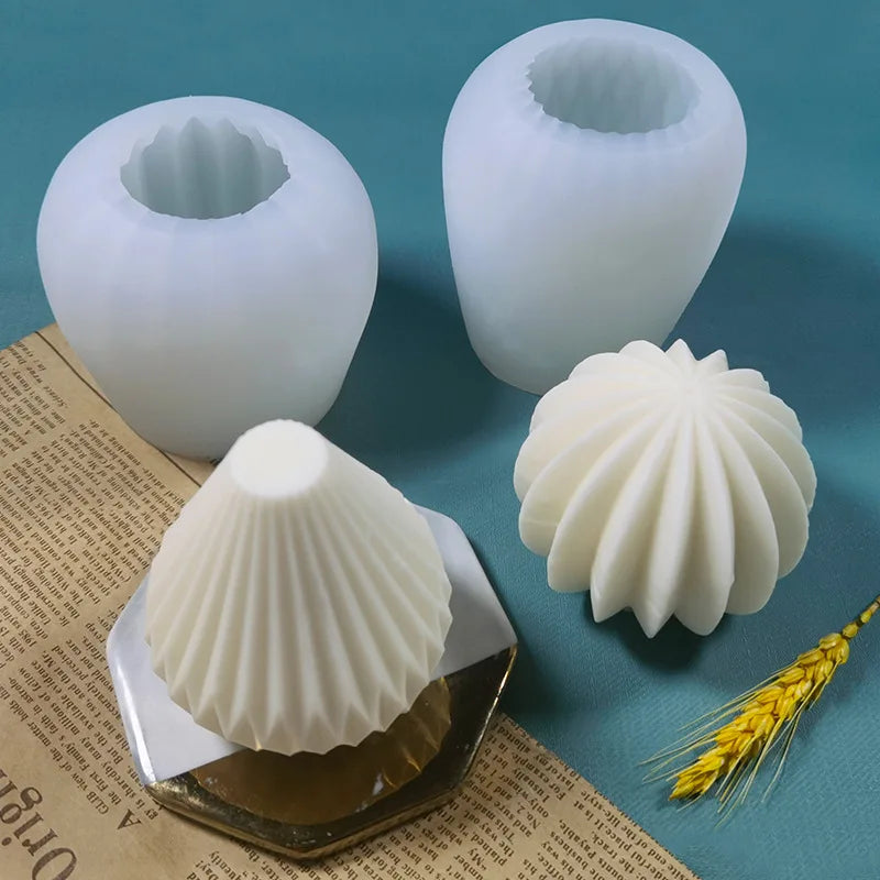 BX11 DIY Handmade Candle Ins Scented Epoxy Resin Molds Ball Soap 3D Bottle Pear Shaped Silicone Candle Mold