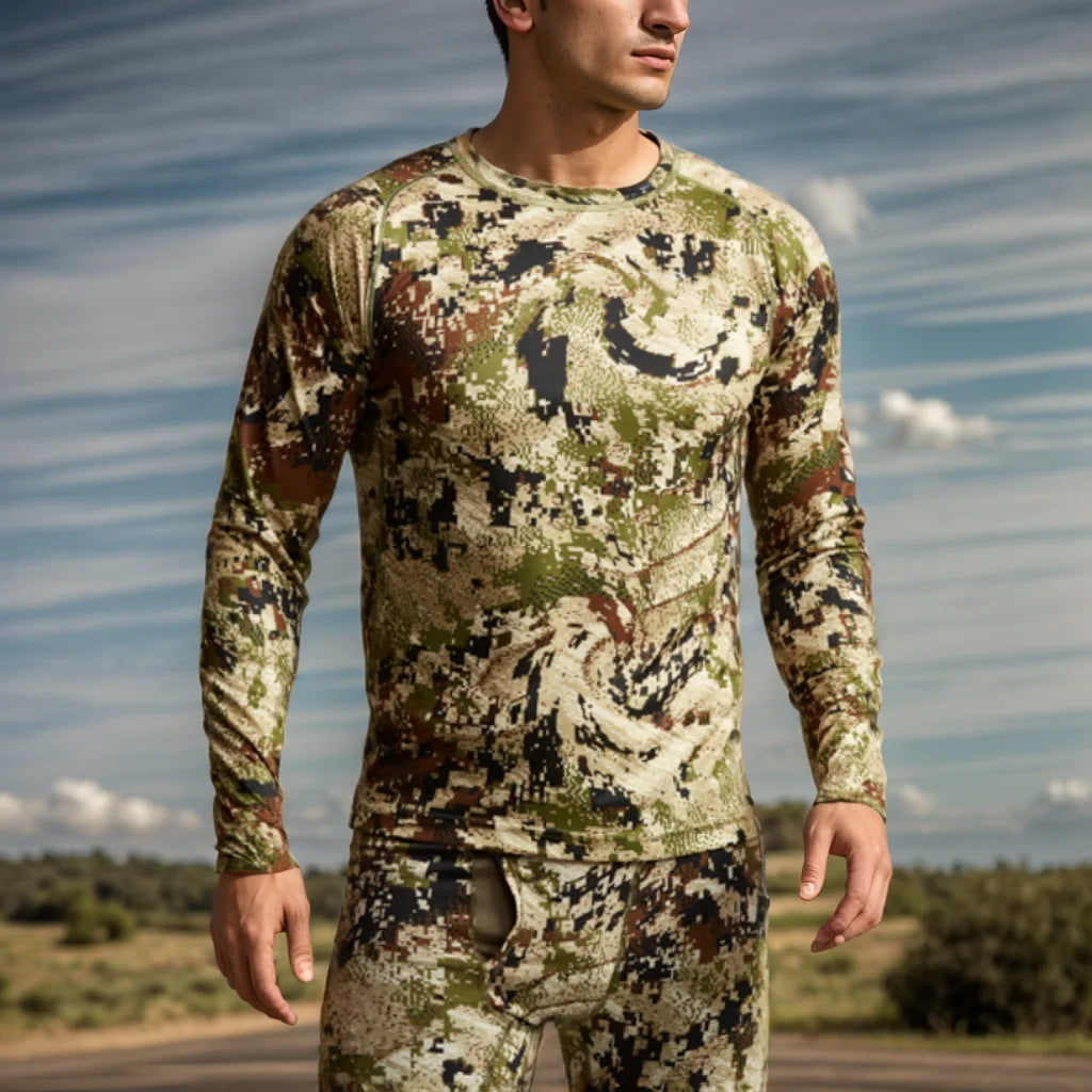 Customized Core Lightweight Crew Hygroscopic Fast Drying Polygiene Anti-microbial Hunting Clothing Hunting T-shirt for  Men