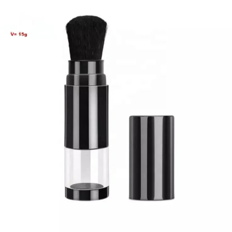 FYD Nylon Refillable Cosmetic Brush Single Retractable Power Blush Highlight Makeup Brush Bottle Spray Application Powder Bru