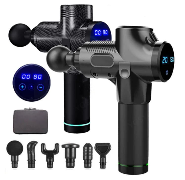 Deep Tissue Percussion Massager-6 Heads 30 Speed Settings High-Intensity Vibration for Muscle Pain Relief Therapy