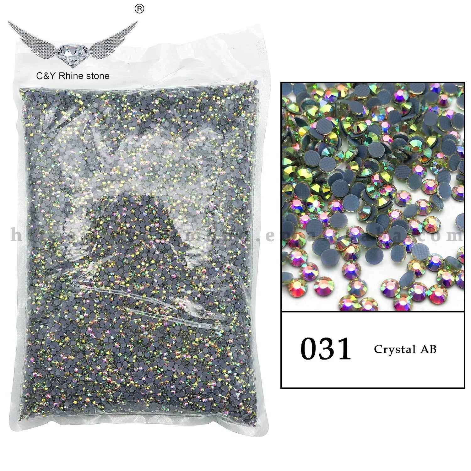 CY 6A SS16 Korean Hotfix AB Colors Nail Glass Flat Back Hot Fix Rhinestones Flat Back Stone in Bulk
