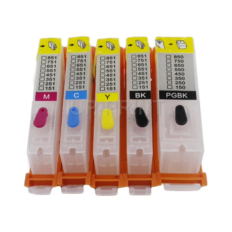 PGI150 CLI151 Refillable Cartridge for Canon PIXMA MG5410 MG5510 MG5610 MG6410 MG6610 IP7210 IP8710 MX721 IX6810 Printer PGI-