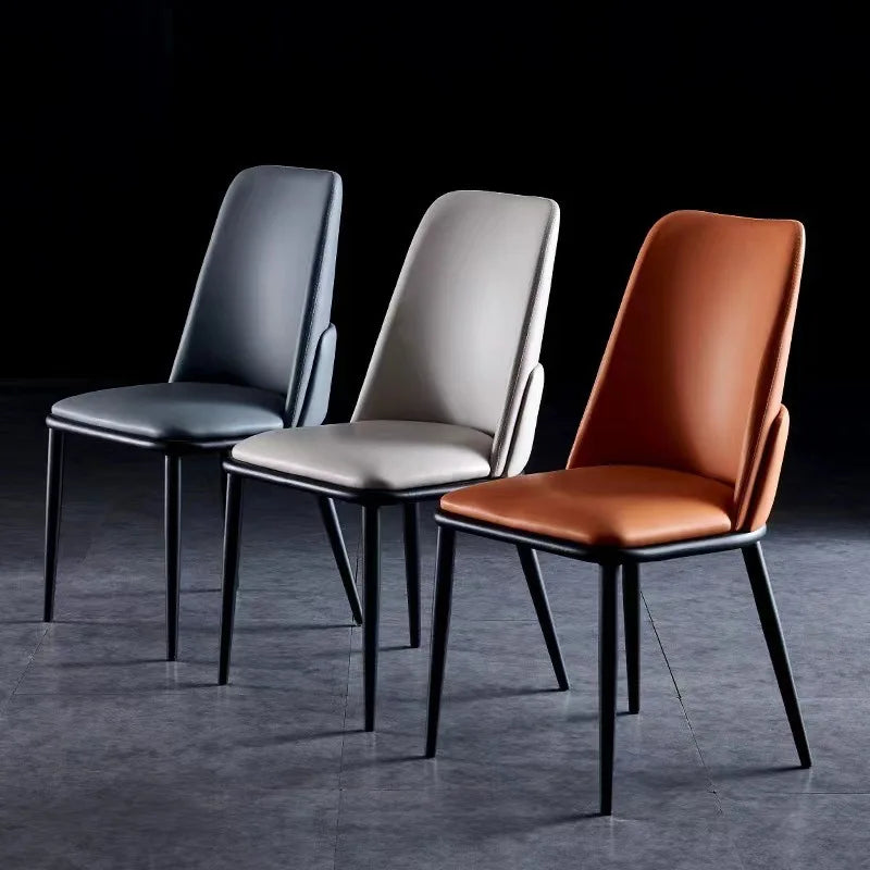 Light Luxury Dining Chairs Modern Minimalist Dining Table Household Nordic Backrest Chairs Comfortable Sitting for a Long Tim