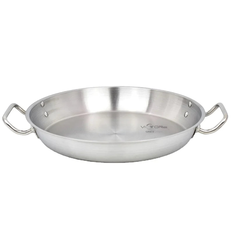 14-inch Nonstick Frying Pan Skillet With Ultra Durable Aluminum Handle Stainless Steel Paella Seafood
