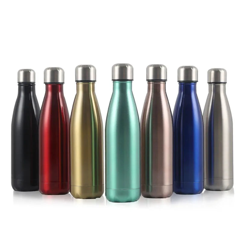 500ml BPA Free Insulated Stainless Steel Vacuum Water Bottle for Camping-Portable Sports Kettle with 12-24hrs Thermal Insulat