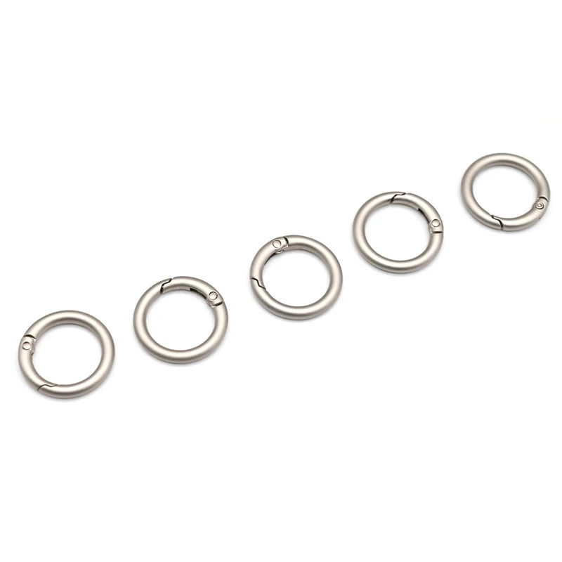 YYX Promotional Factory in Stock Round Carabiner Hook Snap Silver Aluminum Carabiner Ring