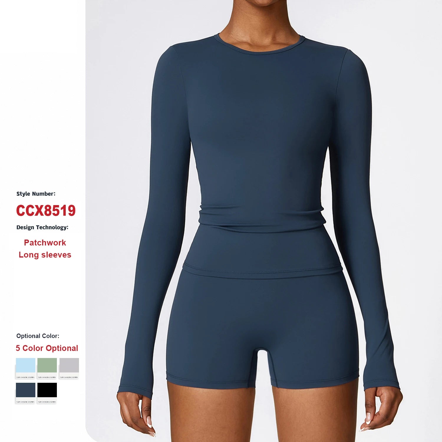 Fall Spring Fitness Wear Yoga Women Long Sleeve Patchwork Sportswear Running Shirt Athletic Gym Workout Top Gym Elasticity We
