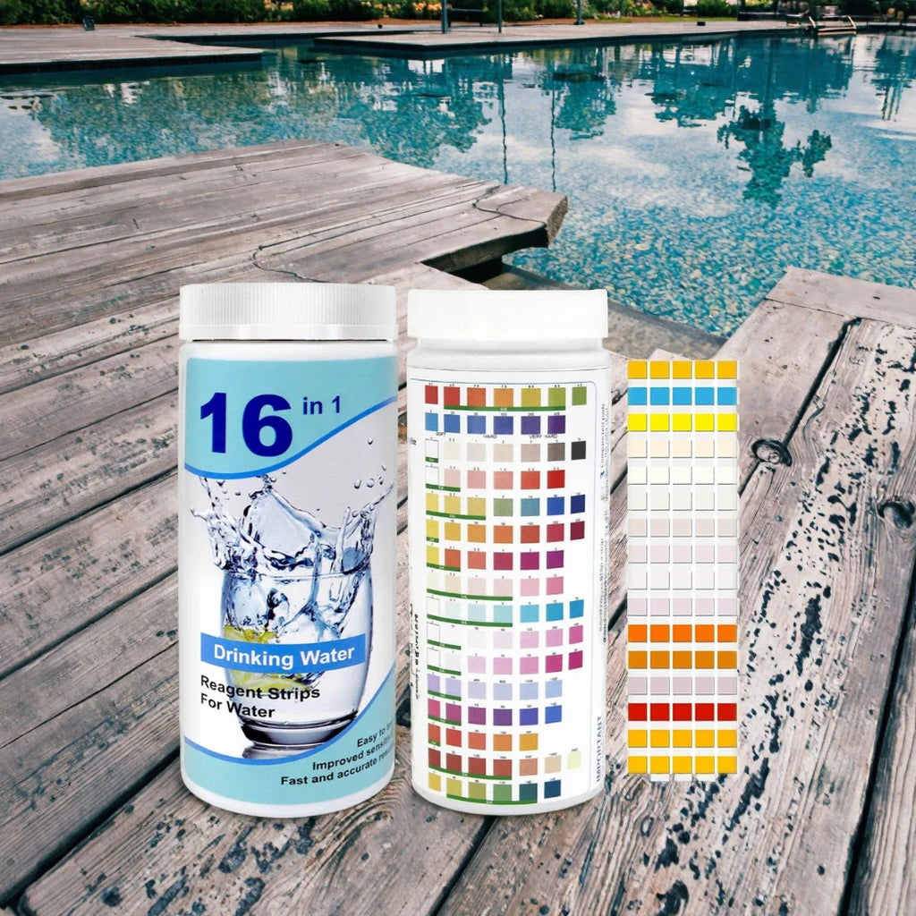 16-in-1  Water Test Kit 100 Test Strips New Product for Drinking Water Analysis Customizable OEM Support
