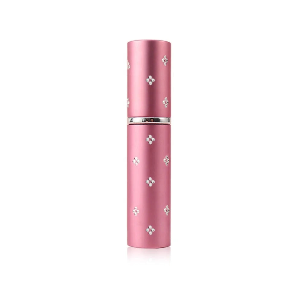 5ml Lipstick Style Perfume Dispensing Bottle Travel Spray Bottle 2024 New Empty Round Pink Perfume Spray Bottle