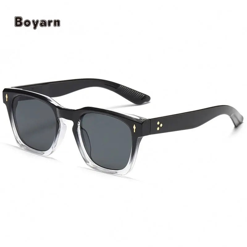 Boyarn Vintage Fashion Square Sunglasses Women Wholesale Retro Shades UV400 Men Trending Classic Sun Glasses Black Lentes De 