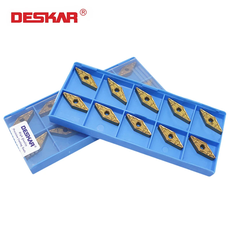 DESKAR CNC Lathe Turning Tools with Sharp Carbide Inserts Machining Cut Blades VNMG160404 160408 160412-TM LF9018 OEM Support