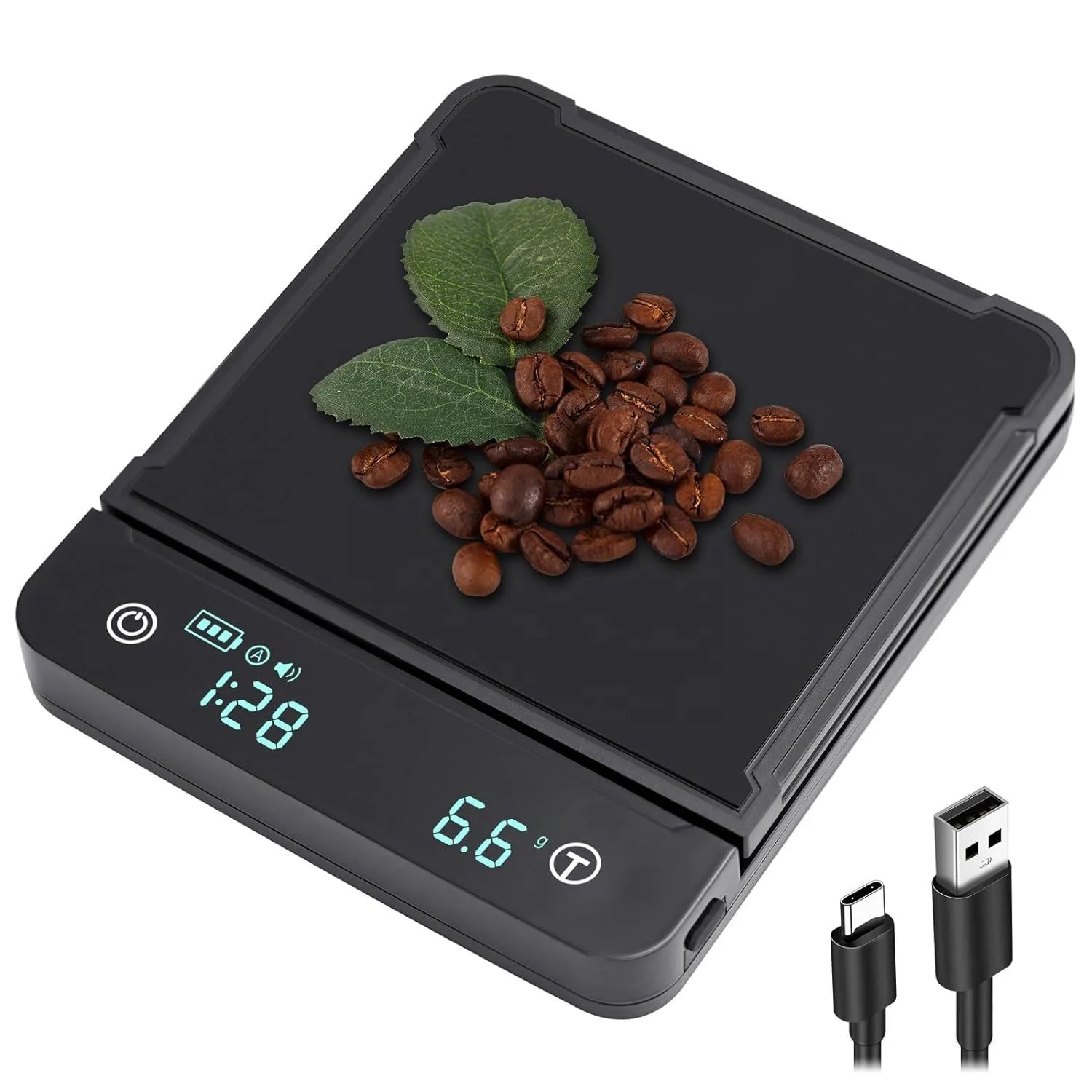 USB 3kg Waterproof Weighing Italian Coffee Scales LED Screen Kitchen Food Weight Scale Digital Scale for Household