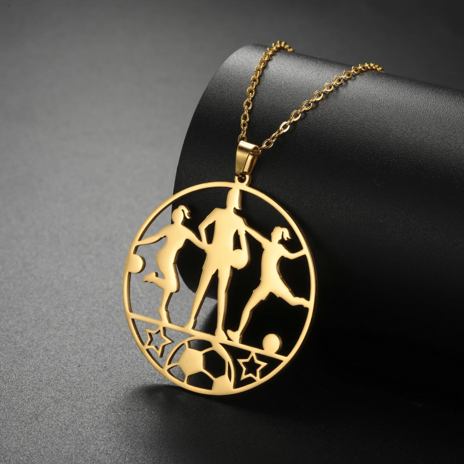 Football Sport Figure Skating Necklaces for Woman Men Baseball Rugby Athletic Sports Necklace Fans Souvenir Jewelry Gift
