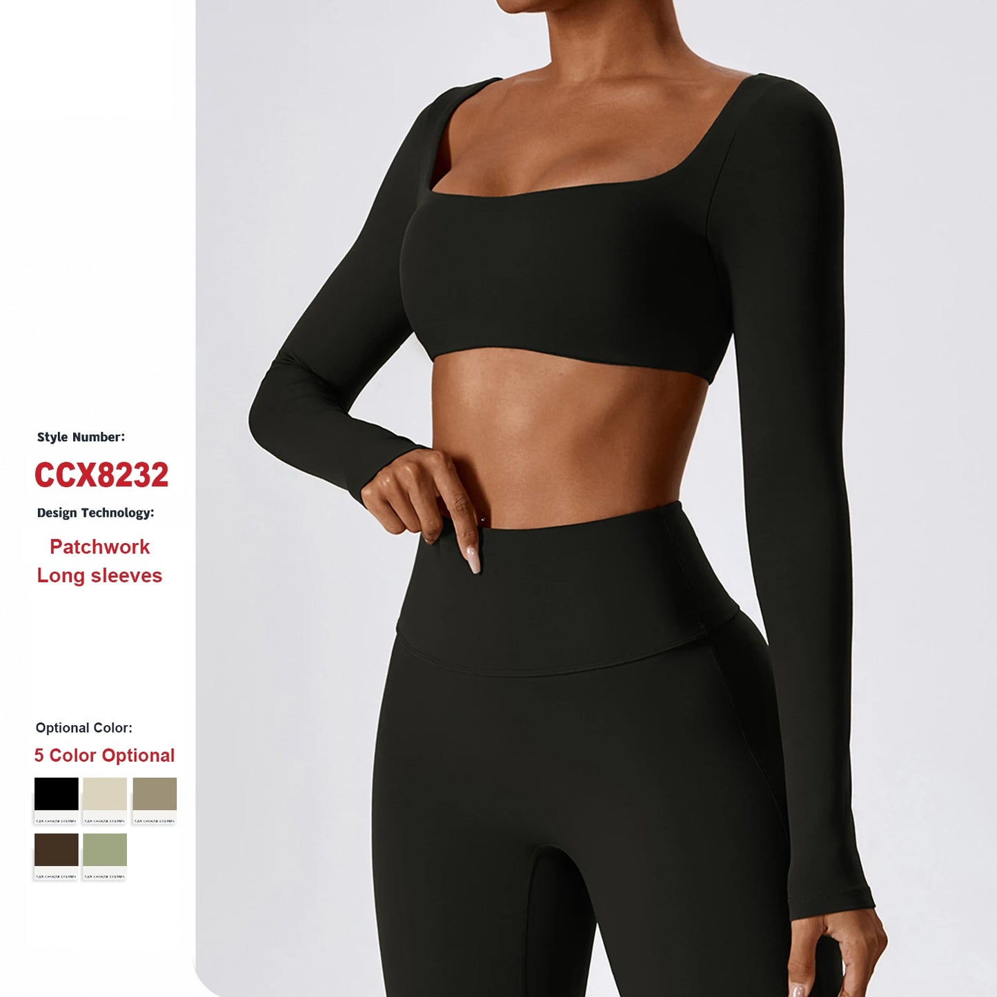 2024 Autumn Yoga Long Sleeve Custom Logo Fitness Clothing Women Gym Clothes Kit Sweat Suit Butt Lift Women Long Sleeve Yoga S