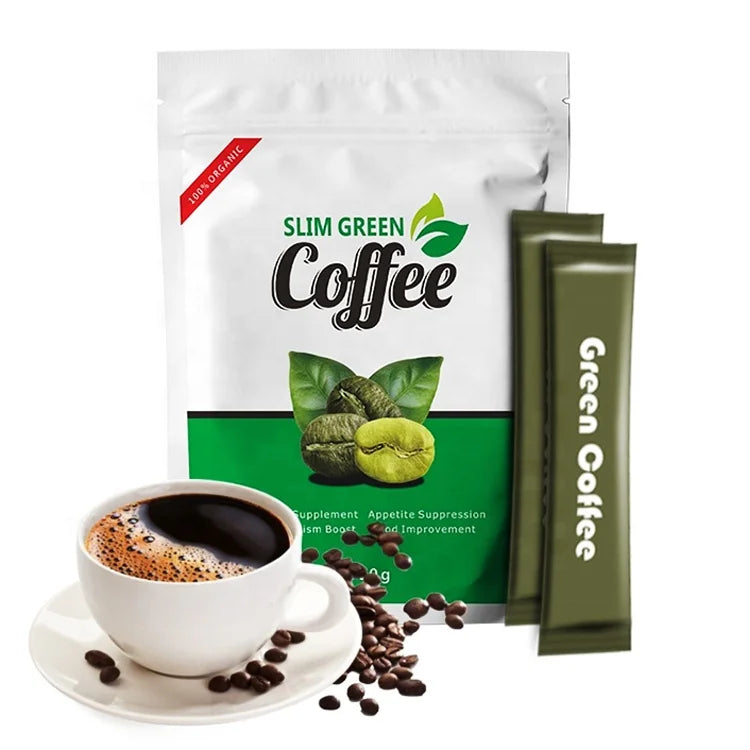 OEM Factory Manufacturer's Green Instant Coffee Sweet Sugar Flavored Bags with Winstown Diet Detox Natural Slimming Propertie