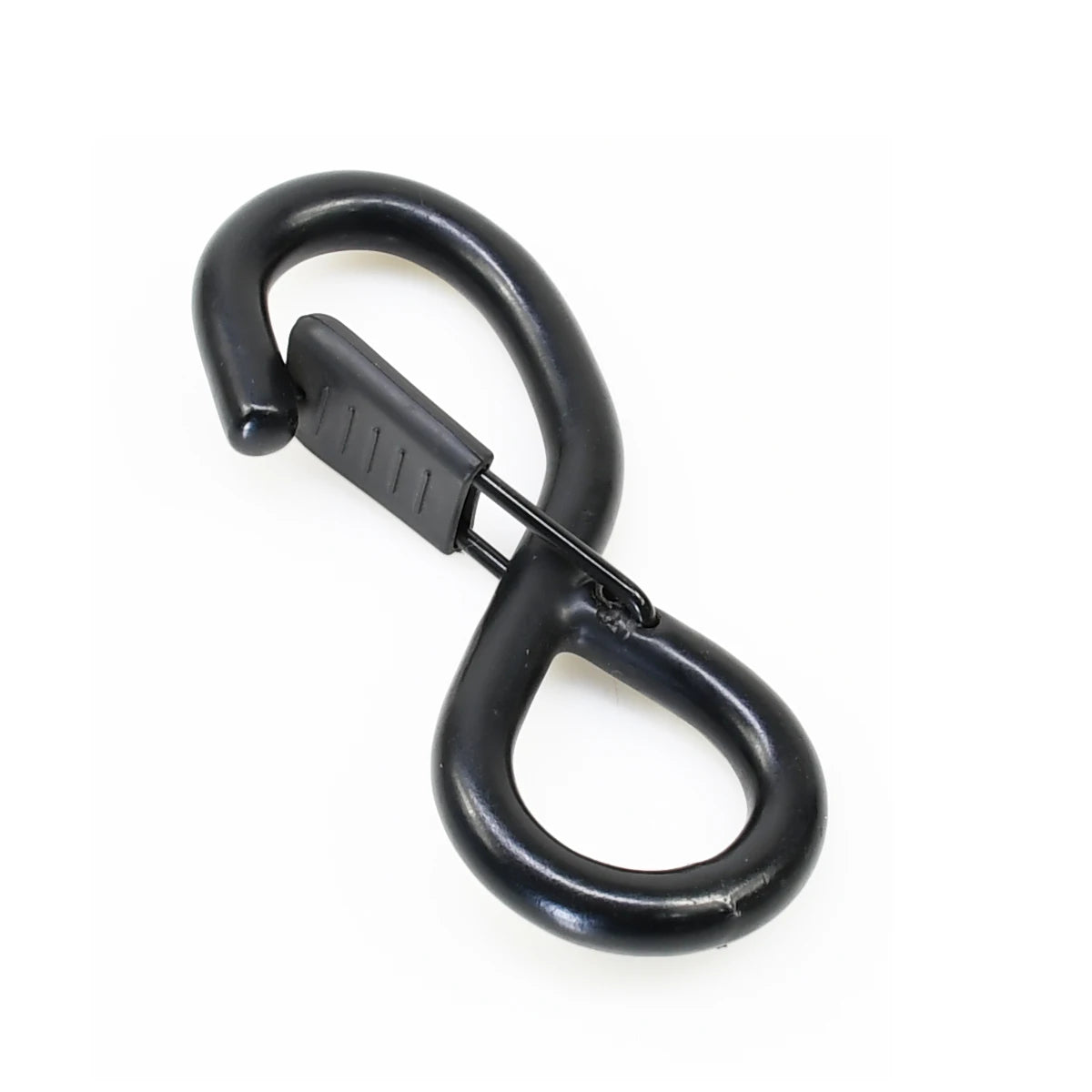 Heavy Duty 1 Inch Black Rubber Coated S Hook Metal Ratchet Belt Buckle for Hanging