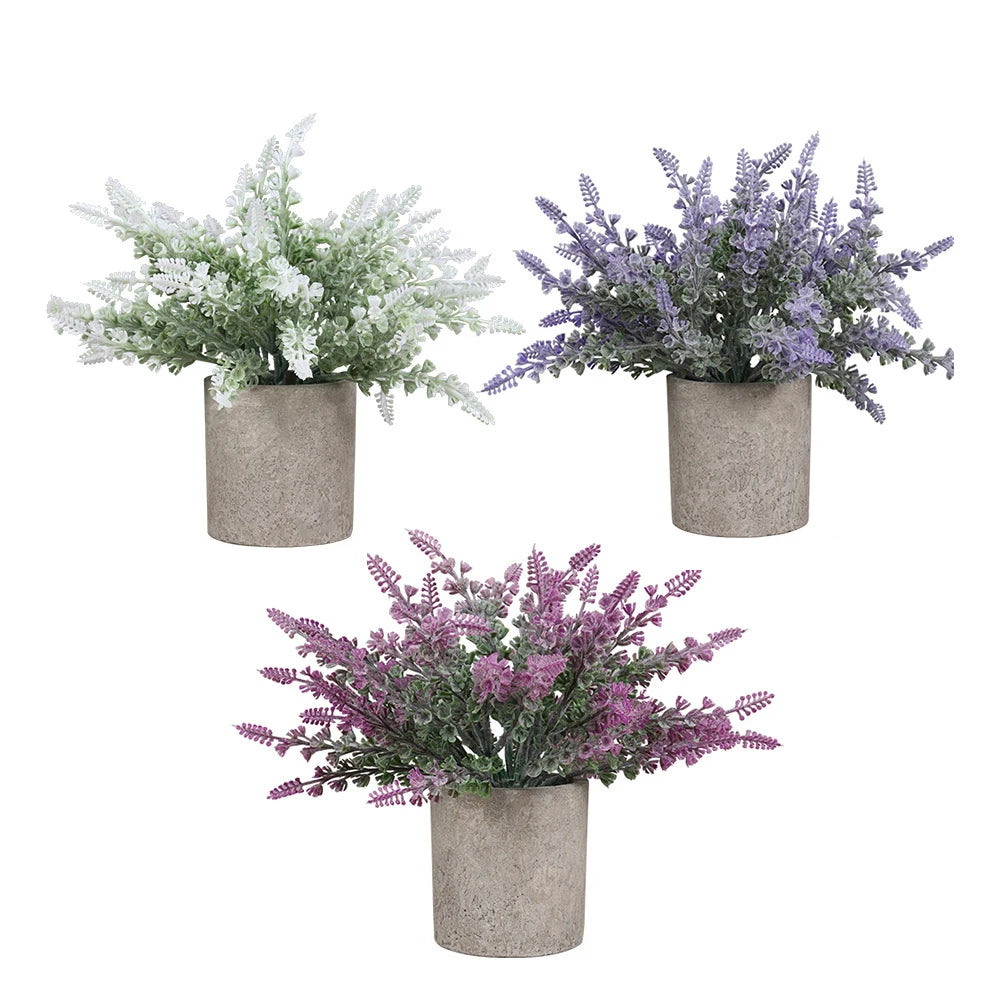 PT003-16 Wholesale Faux Small Plastic Green Bonsai Artificial Tortoise Grass Potted Set for Home Desktop Decoration